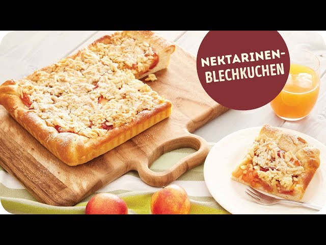 Saftiger Nektarinenkuchen mit Mandeln - YouTube