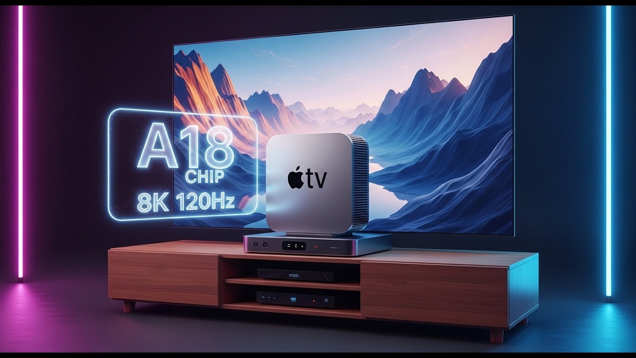 Утечка информации об Apple TV 2026: 8K 120 Гц, чип A18 и кардинальное обновление дизайна! 🤯