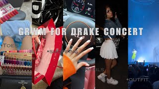 GRWM FOR DRAKE CONCERT LAST MINUTE ☆ (lashes, nails, shopping for outfit, etc..)