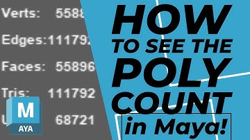How to View the Poly Count in Maya