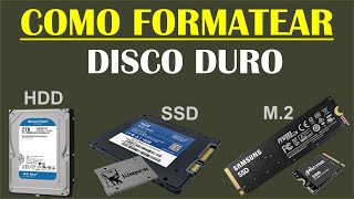 Como Formatear Disco Duro Hdd Ssd M.2 Borra Datos Archivos Para Siempre