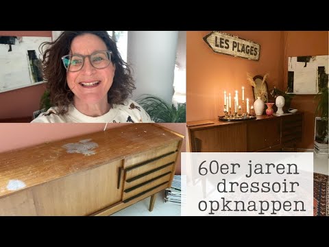 60er jaren dressoir opknappen - Kringloop upcycle - vintage dressoir