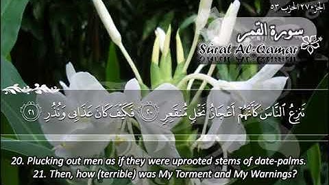 سورة القمر 54 - 114 ماهر المعيقلي - مترجم ( اللغة الإنجليزية )
