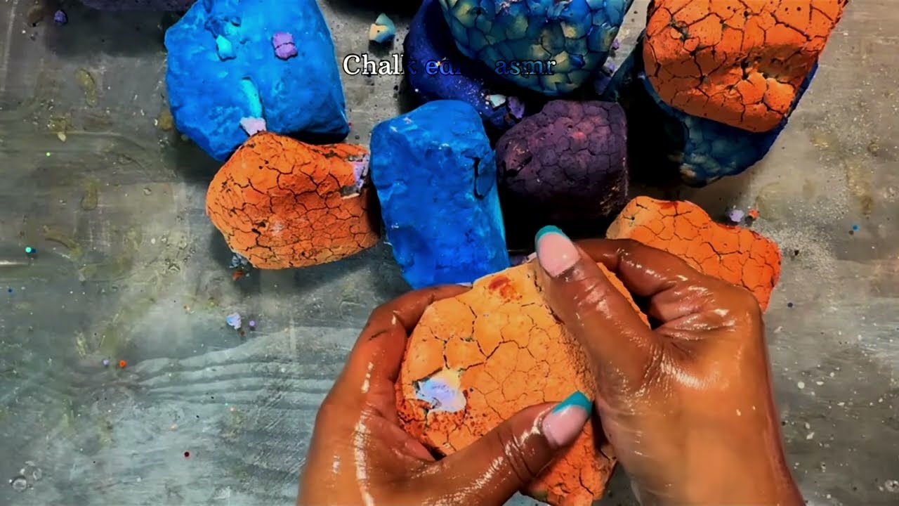 Pasted jumbo chalk | Jumbo chalk crush |gym chalk crush asmr | #gymchalk