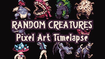 Random Creatures (part 2) - Pixel Art Timelapse