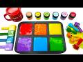 Satisfying Video | How To Make Rainbow Square Shapes Slime Pool Colorful Sprunki Candy Cutting ASMR