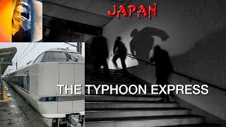 Japan Railways Thunderbird Express Night on a Train With Typhoon Lan