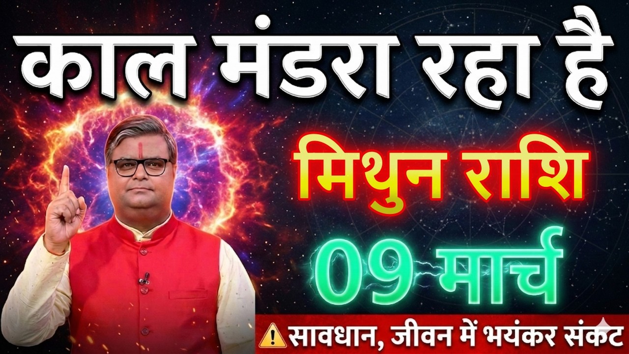 🚨 मिथुन राशि वालों के लिए 9 मार्च खतरा अलर्ट! सर पर काल मंडरा रहा है 😱 सावधान, जीवन में भयंकर संकट