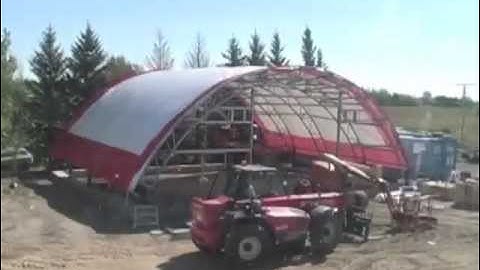 Norseman Structures Fabric Building Installation | Time Lapse Video
