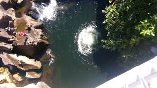 Backflip from McLaren Falls Bridge