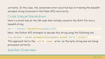 Resolving the utf-8 Codec Error in Python When Decoding Base64 WAV Files