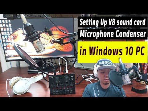 V8 Sound Card and BM-800 Condenser setting up in Windows 10 PC!!!
