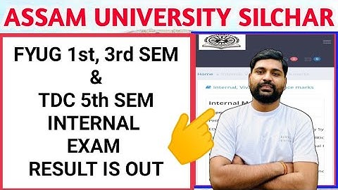 FYUG & TDC Internal Exam Result is out || Check your result || Assam University || Pranoy Roy