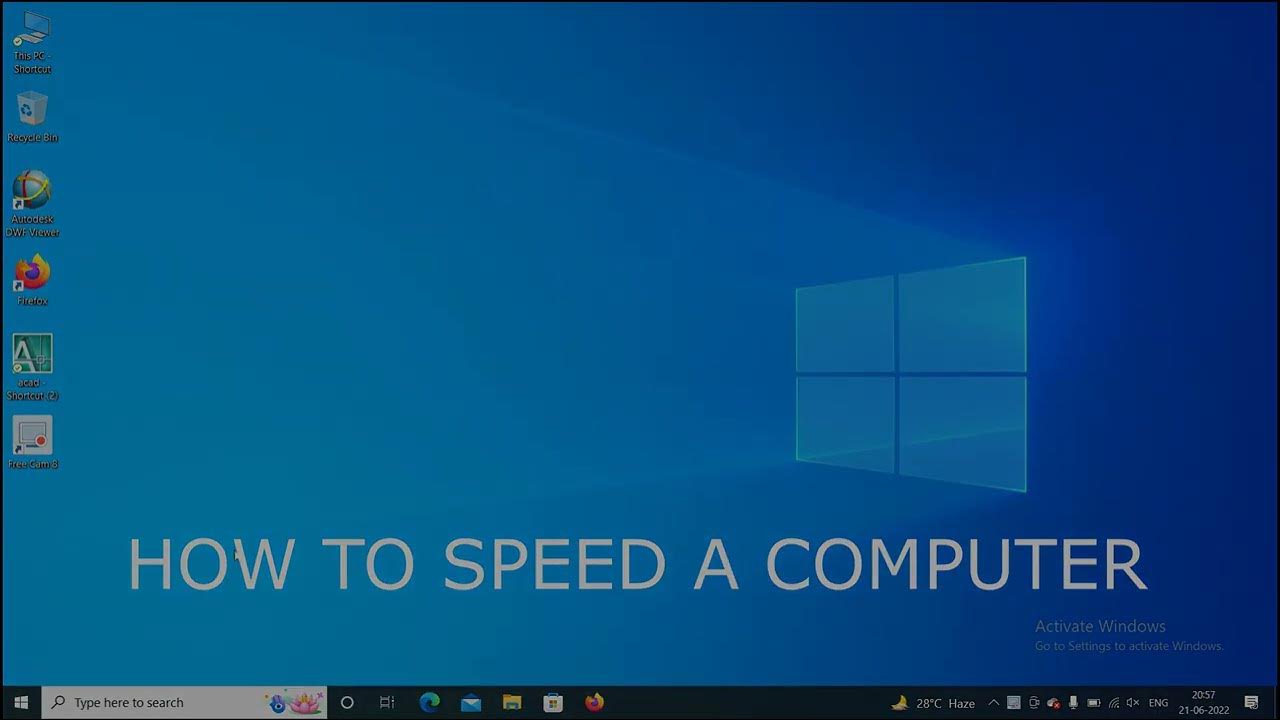 how to speed a computer | old computer | windows 10 | temporary memory