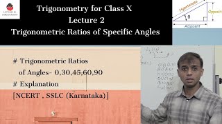 Trigonometry for Class 10 - Trigonometric Ratios of Specific Angles | NCERT | SSLC | Class 10 Maths