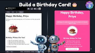 We Built a Birthday Card That Talks! HTML + CSS Project for Kids | CodeForKidsDotBOT