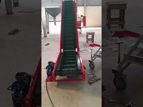 Inclined Conveyor for Dhan/Wheat/Grain transfer in warehouse.