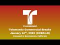 Telemundo Commercial Breaks (January 10th, 2002, KCSO-LD)
