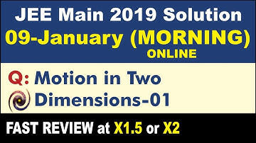 JEE Main 2019 Physics Solutions  | Motion in Two Dimensions 01