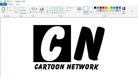 How to draw the Cartoon Network logo with the Nickelodeon font using MS Paint
