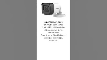 DS-2CE16D0T-ITPFS 2 MP Audio Camera Fixed Mini Bullet Camera Hikvision #shorts #shorts #hikvision