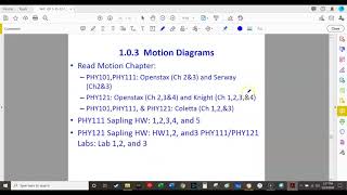 1.0.3 Kinematics- Motion Diagrams