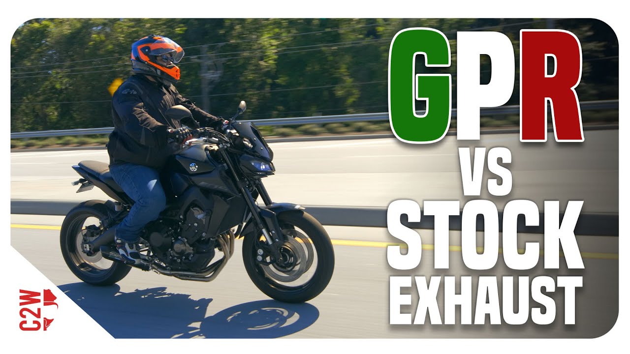 2018 Yamaha MT-09 with GPR EXHAUST vs Stock | Fly By and REV