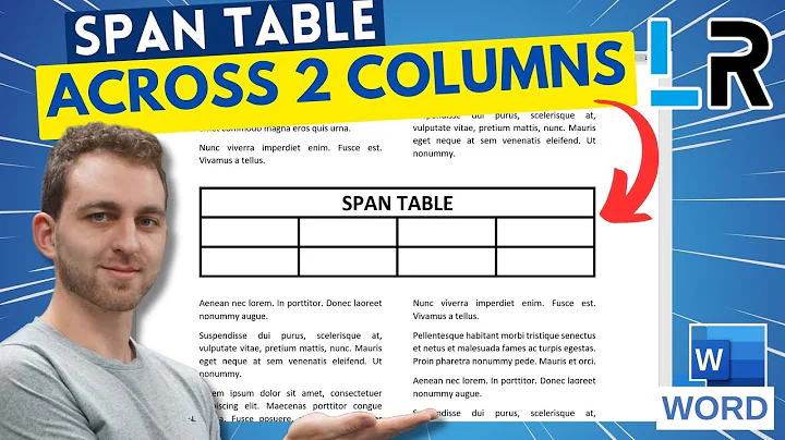 MS Word: Span table across two columns ✅ 1 MINUTE