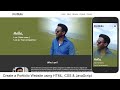 Build and deploy portfolio website full tutorial using html css  javascript