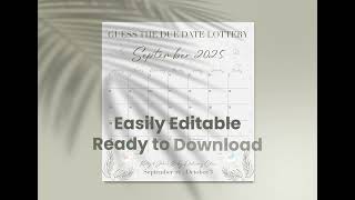 Editable Baby Shower Games & Calendar | Canva Templates You Can Customize!