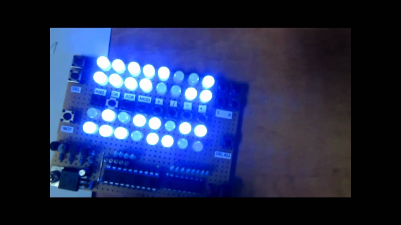 LED Binary Calculator - YouTube