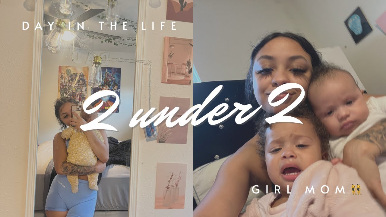 DAY IN THE LIFE with 2 UNDER 2! (Newborn + 1 Year Old Toddler!) 