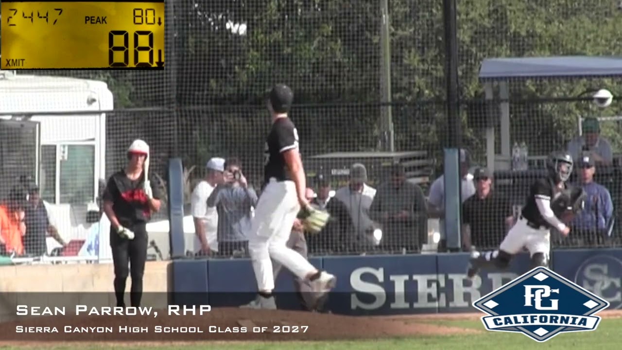 Sean Parrow Prospect Video, RHP, Sierra Canyon High School Class of 2027 vs HB CF