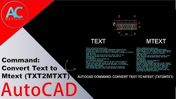 AutoCAD Command: Convert TEXT to MTEXT (TXT2MTXT) | AutoCAD Tutorial | Tips and Tricks