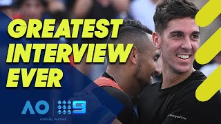 Kyrgios and Kokkinakis deliver hilarious, heartfelt post-match interview | Wide World of Sports