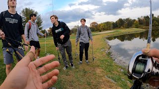INTENSE Golf Course BIG BASS Tourney vs. SUBSCRIBERS!!! (ALMOST HIT BY GOLFBALL)