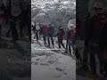 Bergsteiger stehen Schlange auf Mount Everest