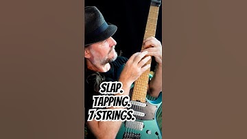 Insane Slap & Tapping on a 7-String Headless Ibanez Guitar #slapguitar #guitarshorts #guitartapping