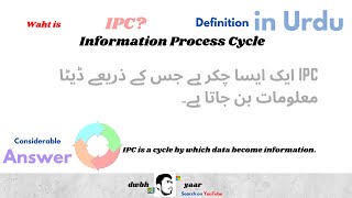 0006 Computer in urdu || What is IPC || Basic Computer Terms & Definitions || DwbhYaar