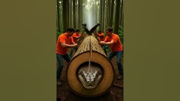 Unbelievable Giant Python Rescue From Tree Trunk | Shocking Snake Encounter