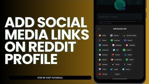 How To Add Social Media Links On Reddit Profile