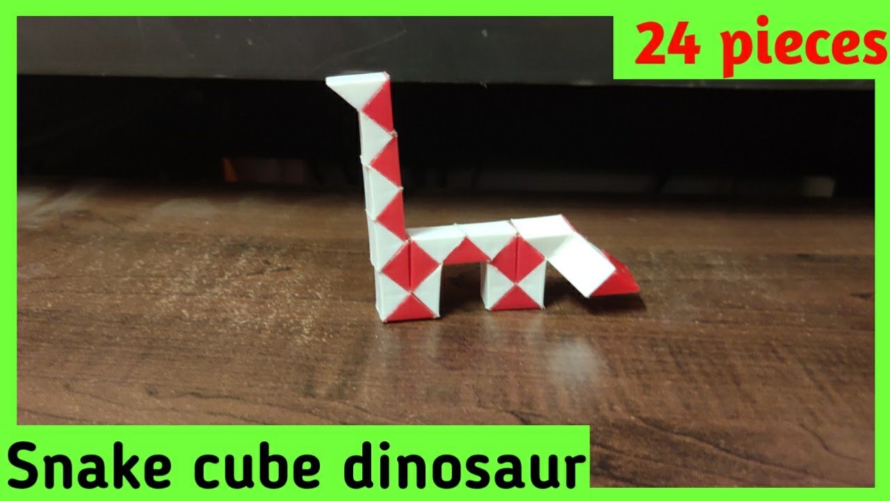 Snake cube dinosaur |Snake cube dinosaur 24 pieces | snake cube se dinosaur kaise banaye |snake cube