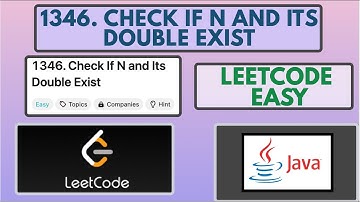 Leetcode | 1346. Check If N and Its Double Exist | Easy | Java Solution
