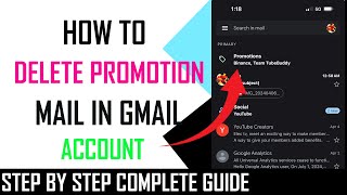 How to delete promotion Mail in Gmail - Full Guide