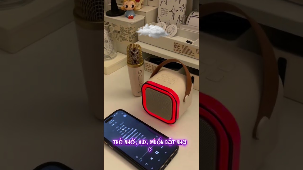 Loabluetooth kèm mic hát Karaoke tại nhà #loabluetooth #micro #karaoke #tienich #loamini #fyp