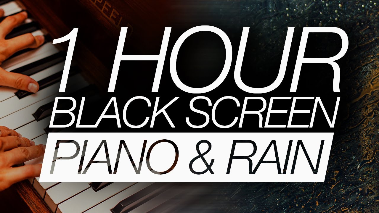 1 Hour Peaceful Piano & Rain (BLACK SCREEN) Rain Sounds For Sleeping, Beautiful Piano Music