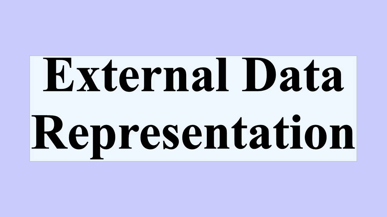 external data representation meaning in english