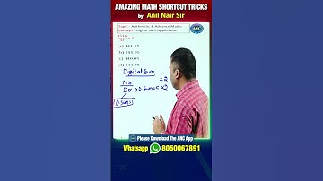 Digit Sum -20  || Number System || CAT, Railways, SSC-CGL ,Bank, APPSC,TGPSC || Anil Nair