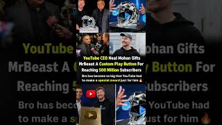 MrBeast Gets a Special 500 Million Subscriber Play Button! 🤯🏆 #mrbeast #youtubeshorts #shorts #viral