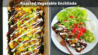 Roasted vegetable enchilada (vegetarian)